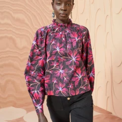 ULLA JOHNSON Marlie Blouse - Zinnia -Cheap Style Qube Store ULLA JOHNSON Marlie Blouse ZINNIA 03