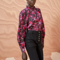 ULLA JOHNSON Marlie Blouse - Zinnia -Cheap Style Qube Store ULLA JOHNSON Marlie Blouse ZINNIA 05