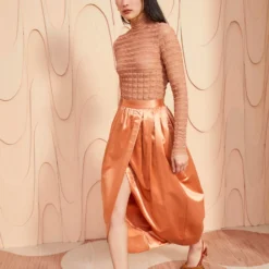 ULLA JOHNSON Maxine Skirt - Copper -Cheap Style Qube Store ULLA JOHNSON Maxine Skirt COPPER 087