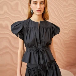 ULLA JOHNSON Mila Top - Noir