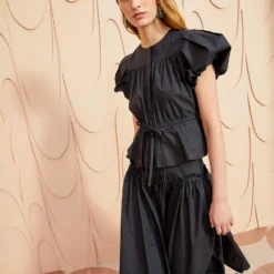 ULLA JOHNSON Mila Top - Noir -Cheap Style Qube Store ULLA JOHNSON Mila Top NOIR 03