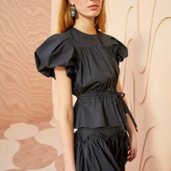 ULLA JOHNSON Mila Top - Noir -Cheap Style Qube Store ULLA JOHNSON Mila Top NOIR 05