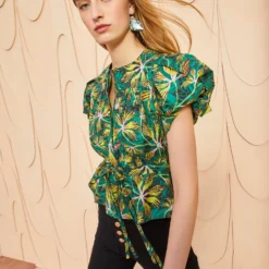 ULLA JOHNSON Mila Top - Tigerlily -Cheap Style Qube Store ULLA JOHNSON Mila Top TIGERLILY 03