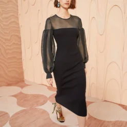 ULLA JOHNSON Milla Dress - Noir -Cheap Style Qube Store ULLA JOHNSON Milla Dress NOIR 0085