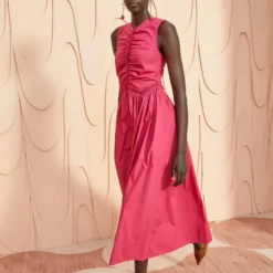 ULLA JOHNSON Mimi Dress - Rosebud -Cheap Style Qube Store ULLA JOHNSON Mimi Dress ROSEBUD 03