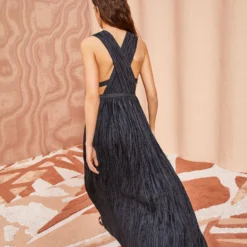 ULLA JOHNSON Mona Gown - Noir -Cheap Style Qube Store ULLA JOHNSON Mona Gown NOIR 05