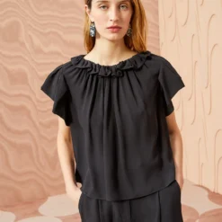 ULLA JOHNSON Monika Top - Noir 9 ULLA JOHNSON Monika Top - Noir -Cheap Style Qube Store ULLA JOHNSON Monika Top NOIR 04