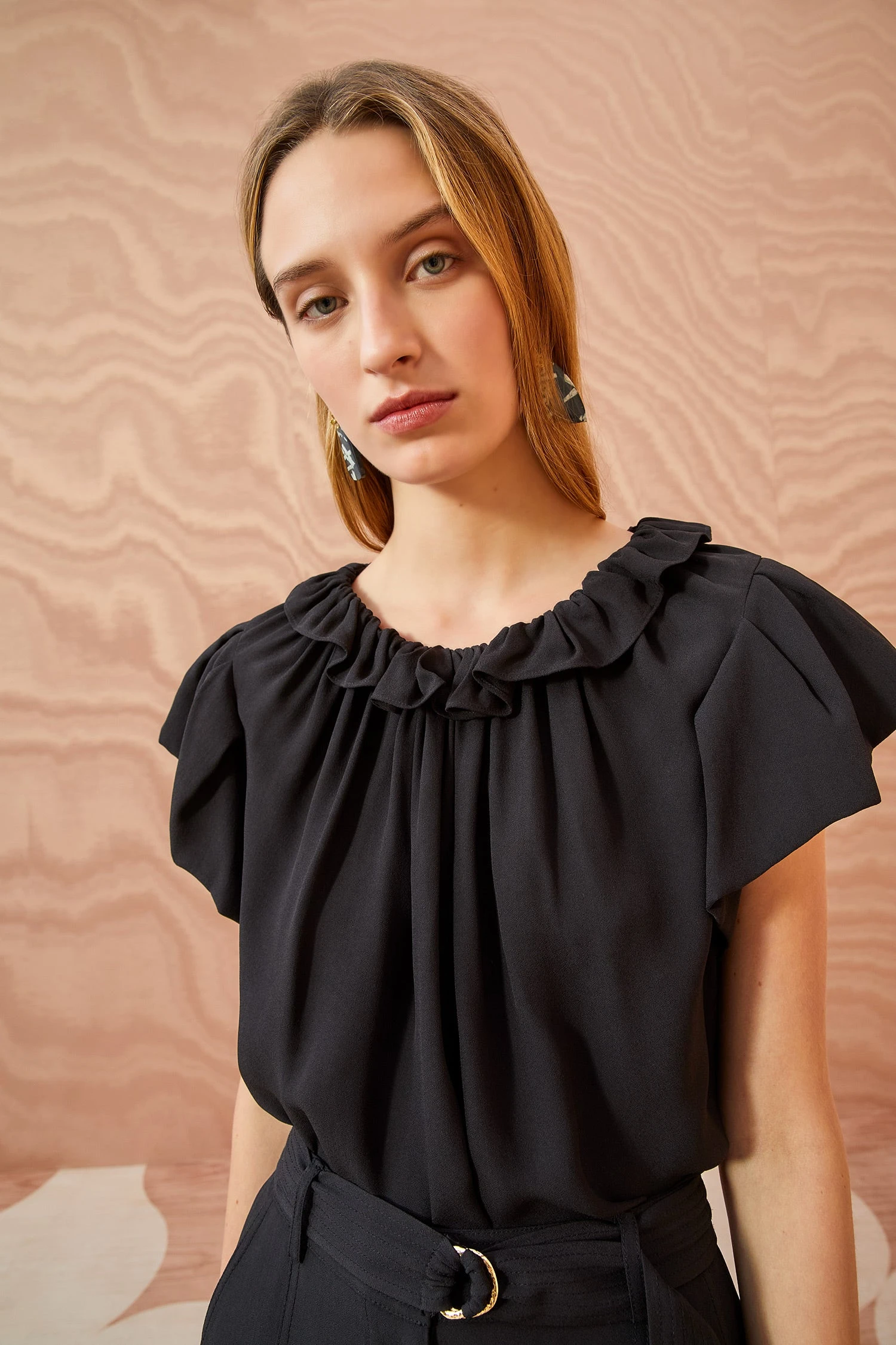 ULLA JOHNSON Monika Top - Noir 2 ULLA JOHNSON Monika Top - Noir - Image 2