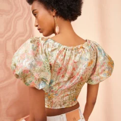 ULLA JOHNSON Nerida Top - Meadow -Cheap Style Qube Store ULLA JOHNSON Nerida Top MEADOW 0132