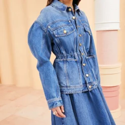 ULLA JOHNSON The Odette Jacket - Danube Medium Indigo Wash