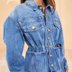 ULLA JOHNSON The Odette Jacket - Danube Medium Indigo Wash -Cheap Style Qube Store ULLA JOHNSON ODETTE JACKET DANUBE 02 0094 MAIN