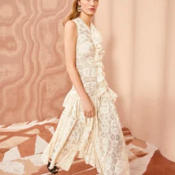 ULLA JOHNSON Odile Dress - Chalk -Cheap Style Qube Store ULLA JOHNSON Odile Dress CHALK 01 MAIN