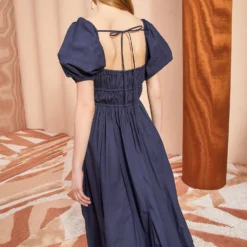 ULLA JOHNSON Palma Dress - Midnight -Cheap Style Qube Store ULLA JOHNSON Palma Dress MIDNIGHT 04