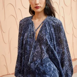 ULLA JOHNSON Pauline Blouse - Marine -Cheap Style Qube Store ULLA JOHNSON Pauline Blouse MARINE 0039