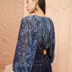 ULLA JOHNSON Pauline Blouse - Marine -Cheap Style Qube Store ULLA JOHNSON Pauline Blouse MARINE 0182