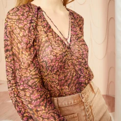 ULLA JOHNSON Pauline Blouse - Pomegranate -Cheap Style Qube Store ULLA JOHNSON Pauline Blouse POMEGRANATE 02 ALT