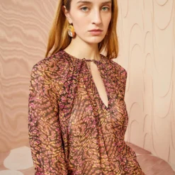 ULLA JOHNSON Pauline Blouse - Pomegranate -Cheap Style Qube Store ULLA JOHNSON Pauline Blouse POMEGRANATE 03