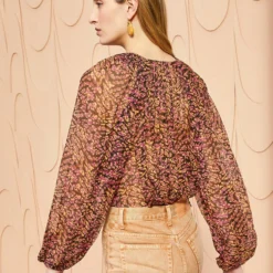 ULLA JOHNSON Pauline Blouse - Pomegranate -Cheap Style Qube Store ULLA JOHNSON Pauline Blouse POMEGRANATE 04