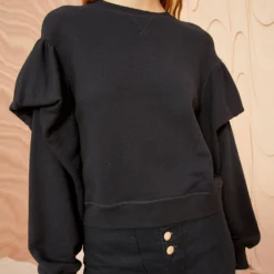 ULLA JOHNSON Pilar Pullover - Noir -Cheap Style Qube Store ULLA JOHNSON Pilar Pullover NOIR 04