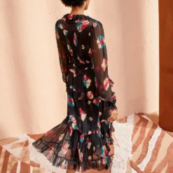 ULLA JOHNSON Reina Dress - Nocturne -Cheap Style Qube Store ULLA JOHNSON Reina Dress NOCTURNE 04