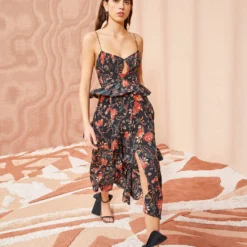 ULLA JOHNSON Renata Dress - Obsidian -Cheap Style Qube Store ULLA JOHNSON Renata Dress OBSIDIAN 0045