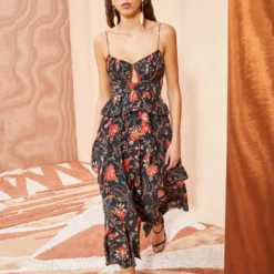 ULLA JOHNSON Renata Dress - Obsidian