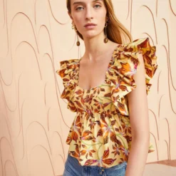 ULLA JOHNSON Romi Top - Lotus -Cheap Style Qube Store ULLA JOHNSON Romi Top LOTUS 03