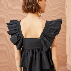 ULLA JOHNSON Romi Top - Noir 8 ULLA JOHNSON Romi Top - Noir -Cheap Style Qube Store ULLA JOHNSON Romi Top NOIR 04