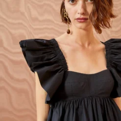 ULLA JOHNSON Romi Top - Noir 9 ULLA JOHNSON Romi Top - Noir -Cheap Style Qube Store ULLA JOHNSON Romi Top NOIR 05