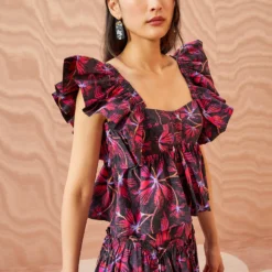 ULLA JOHNSON Romi Top - Zinnia -Cheap Style Qube Store ULLA JOHNSON Romi Top ZINNIA 05