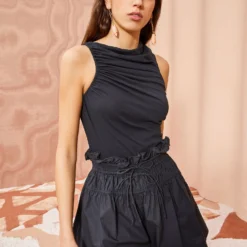 ULLA JOHNSON Rylan Short - Noir -Cheap Style Qube Store ULLA JOHNSON Rylan Short NOIR 01 MAIN