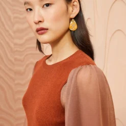 ULLA JOHNSON Sabrina Pullover - Redwood -Cheap Style Qube Store ULLA JOHNSON Sabrina Pullover REDWOOD 0164