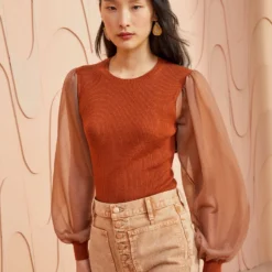 ULLA JOHNSON Sabrina Pullover - Redwood