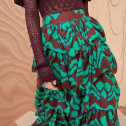 ULLA JOHNSON Samira Skirt - Malachite -Cheap Style Qube Store ULLA JOHNSON Samira Skirt MALACHITE 05