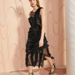 ULLA JOHNSON Sarafina Skirt - Noir -Cheap Style Qube Store ULLA JOHNSON Sarafina Skirt NOIR 0050