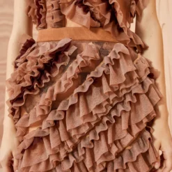 ULLA JOHNSON Sarafina Skirt - Umber -Cheap Style Qube Store ULLA JOHNSON Sarafina Skirt UMBER 02 ALT