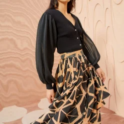 ULLA JOHNSON Savita Skirt - Onyx -Cheap Style Qube Store ULLA JOHNSON Savita Skirt ONYX 0110