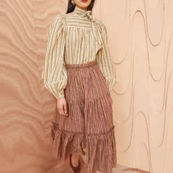 ULLA JOHNSON Severine Skirt - Mulberry -Cheap Style Qube Store ULLA JOHNSON Severine Skirt MULBERRY 0065