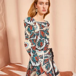 ULLA JOHNSON Siya Blouse - Lapis -Cheap Style Qube Store ULLA JOHNSON Siya Blouse LAPIS 0146