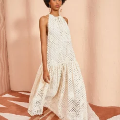 ULLA JOHNSON Stella Dress - Pearl -Cheap Style Qube Store ULLA JOHNSON Stella Dress PEARL 04