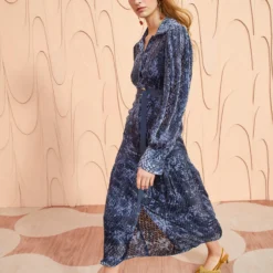 ULLA JOHNSON Thalia Dress - Marine -Cheap Style Qube Store ULLA JOHNSON Thalia Dress MARINE RESHOOT 0060