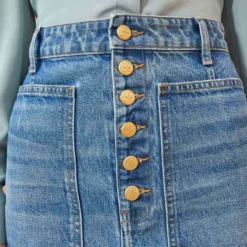 ULLA JOHNSON The Bea Skirt - Danube Medium Indigo Wash -Cheap Style Qube Store ULLA JOHNSON The Bea Skirt DANUBEMEDIUMINDIGOWASH 0090