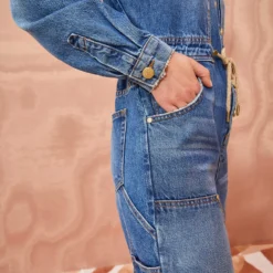 ULLA JOHNSON The Stevie Jumpsuit - Danube Medium Indigo Wash -Cheap Style Qube Store ULLA JOHNSON The Stevie DANUBE MEDIUM INDIGO WASH 05