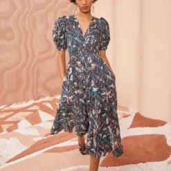 ULLA JOHNSON Thelma Dress - Jet -Cheap Style Qube Store ULLA JOHNSON Thelma Dress JET 05