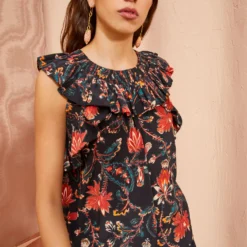 ULLA JOHNSON Tulip Top - Obsidian -Cheap Style Qube Store ULLA JOHNSON Tulip Top OBSIDIAN 0020