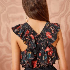 ULLA JOHNSON Tulip Top - Obsidian -Cheap Style Qube Store ULLA JOHNSON Tulip Top OBSIDIAN 0172