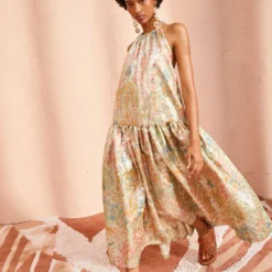 ULLA JOHNSON Tyra Dress - Meadow -Cheap Style Qube Store ULLA JOHNSON Tyra Dress MEADOW 0073