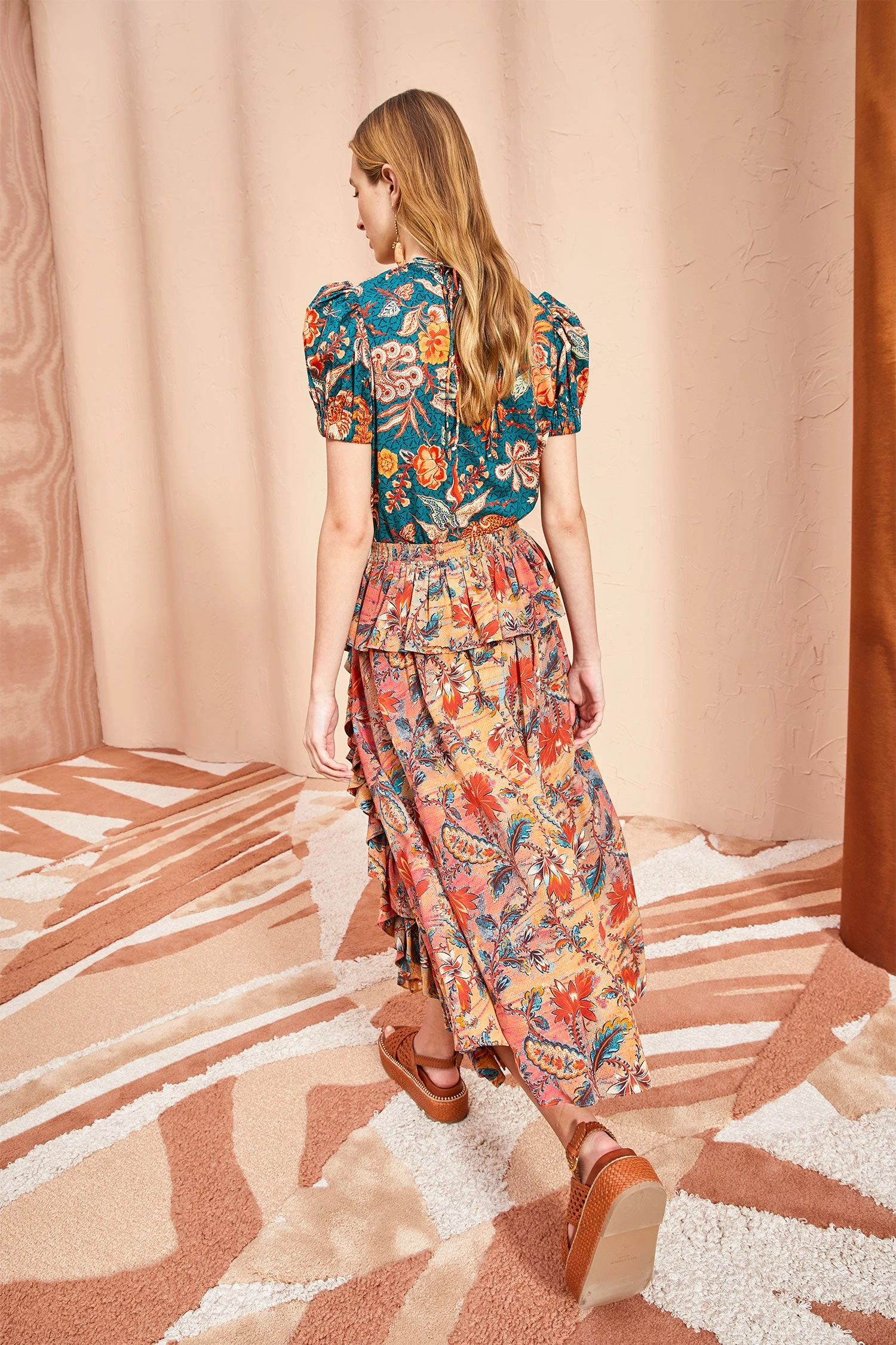 ULLA JOHNSON Ursa Skirt - Coral Bloom 6 ULLA JOHNSON Ursa Skirt - Coral Bloom - Image 6