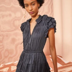 ULLA JOHNSON Vesna Dress - Noir 7 ULLA JOHNSON Vesna Dress - Noir -Cheap Style Qube Store ULLA JOHNSON Vesna Dress NOIR 03