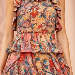 ULLA JOHNSON Violeta Dress - Coral Bloom -Cheap Style Qube Store ULLA JOHNSON Violeta Dress CORAL BLOOM 03